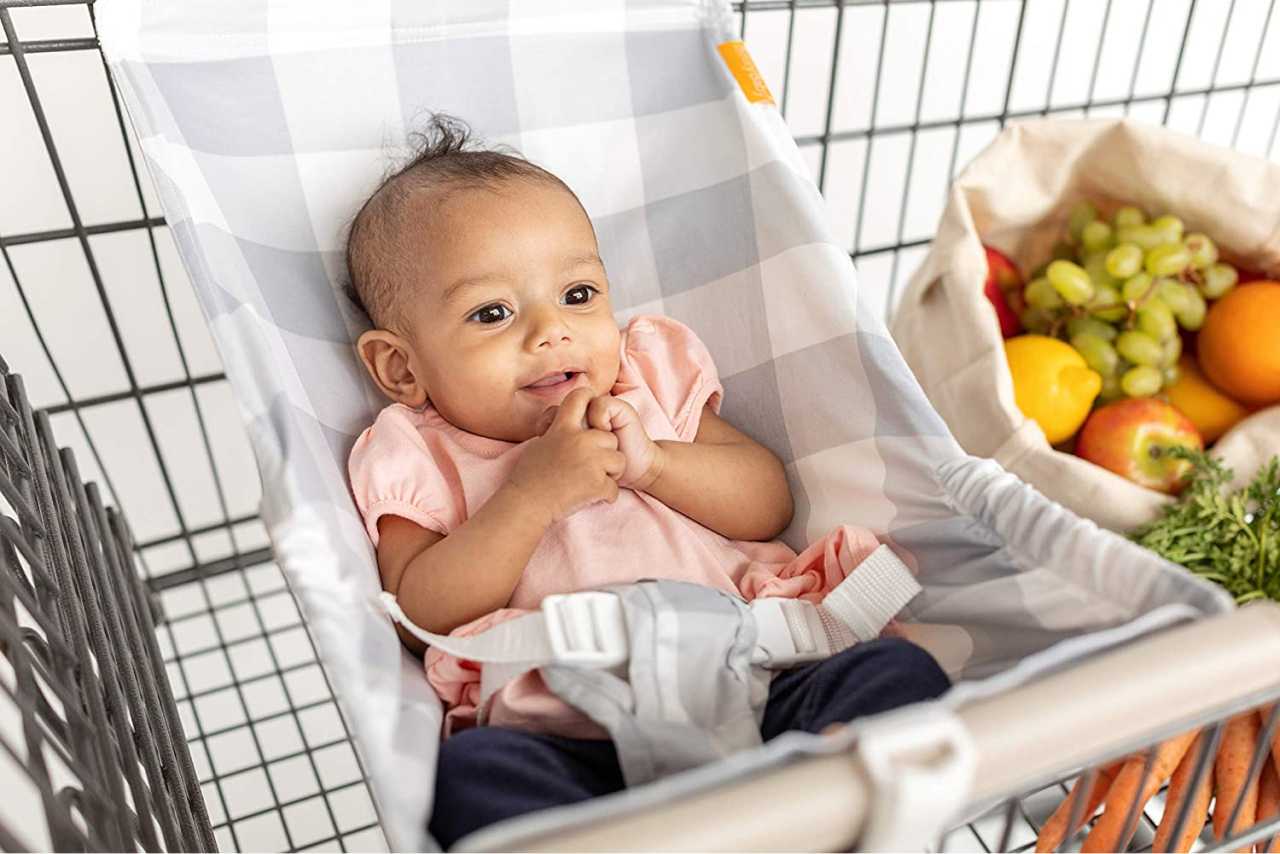 Baby smiling in baby hammock